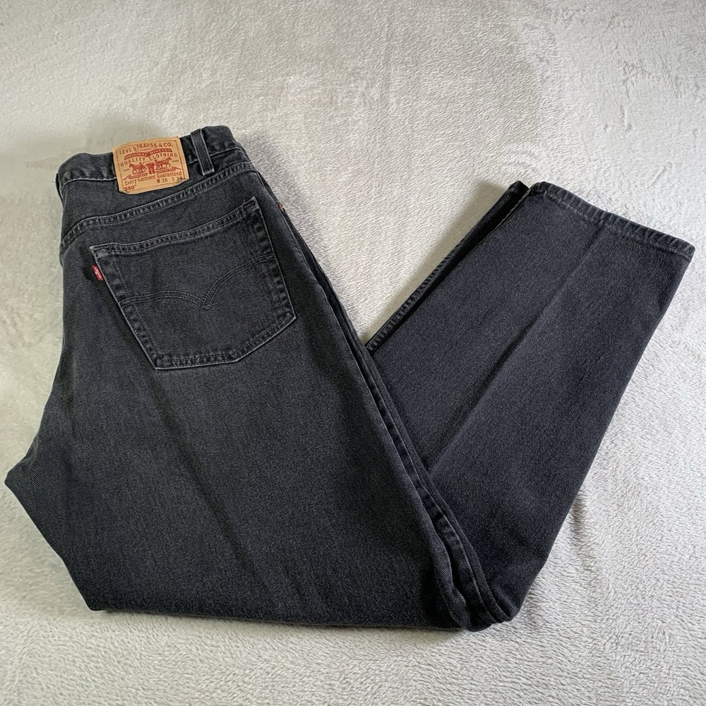 Vintage Levis 550 Jeans Mens 38x34 Gray Relaxed Tapered Y2K Denim Made In USA